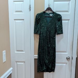 Calvin Klein Sparkling Emerald Dress